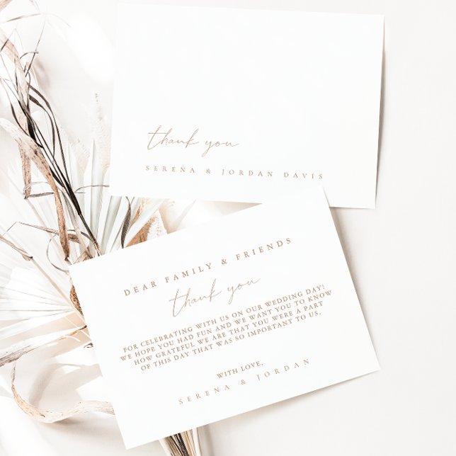 Einfache Minimalistische Hochzeit Dankescharte Dankeskarte (Von Creator hochgeladen)