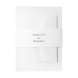 Einfache minimalistische Hochzeit Einladungsbanderole