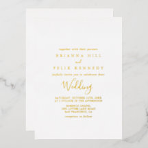 Einfache Minimalistische Hochzeit