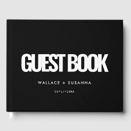 Einfache minimalistische Hochzeit Gästebuch