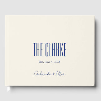 Einfache Minimalistische Hochzeit Gästebuch