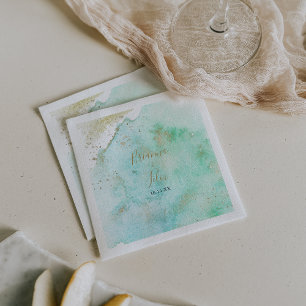Einfache Minimalistische Hochzeit in Neapel Serviette