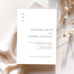 Einfache Minimalistische Hochzeit in Schwarz und W Einladung<br><div class="desc">Machen Sie sich mit unserem Template "Simple Elegant Black & White Minimalistisch Wedding Invitation" auf den Set für Ihren großen Tag vorbereitet. Dieses Design zeichnet sich durch moderne Eleganz aus, mit seinen klaren Linien, klassischen Serif-Schriftart und der knalligen Schwarz-Weiß-Farbpalette. Die handgeschriebene Kalligraphie-Schrift fügt eine Touch Romantik hinzu und macht diese...</div>