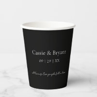 Einfache Minimalistische Hochzeit in Schwarz und W