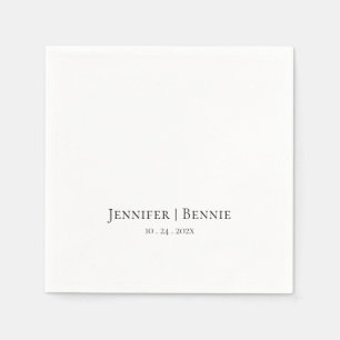 Einfache Minimalistische Hochzeit mit modernem Chi Serviette