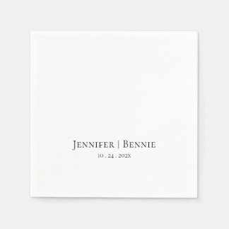 Einfache Minimalistische Hochzeit mit modernem Chi Serviette