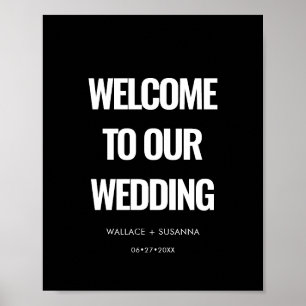Einfache minimalistische Hochzeit Poster