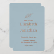 Einfache minimalistische Hochzeit retten das Datum