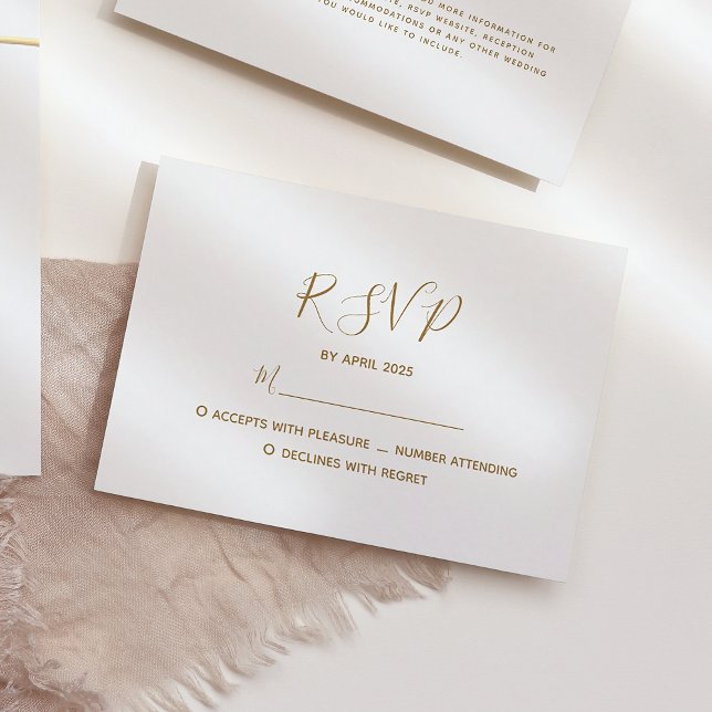 Einfache Minimalistische Hochzeit RSVP Karte (Von Creator hochgeladen)