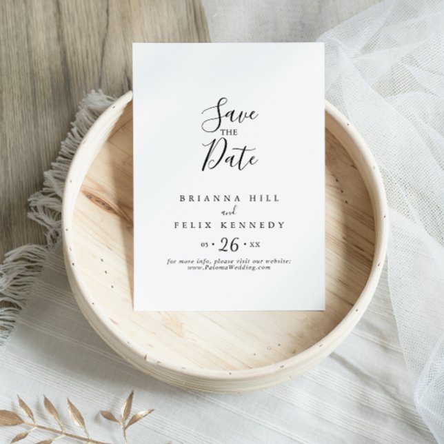 Einfache Minimalistische Hochzeit Save The Date (Von Creator hochgeladen)