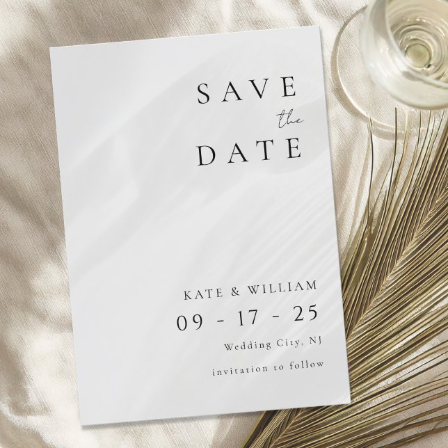 Einfache Minimalistische Hochzeit Save The Date (Von Creator hochgeladen)