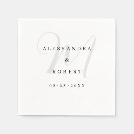 Einfache Minimalistische Hochzeit Serviette