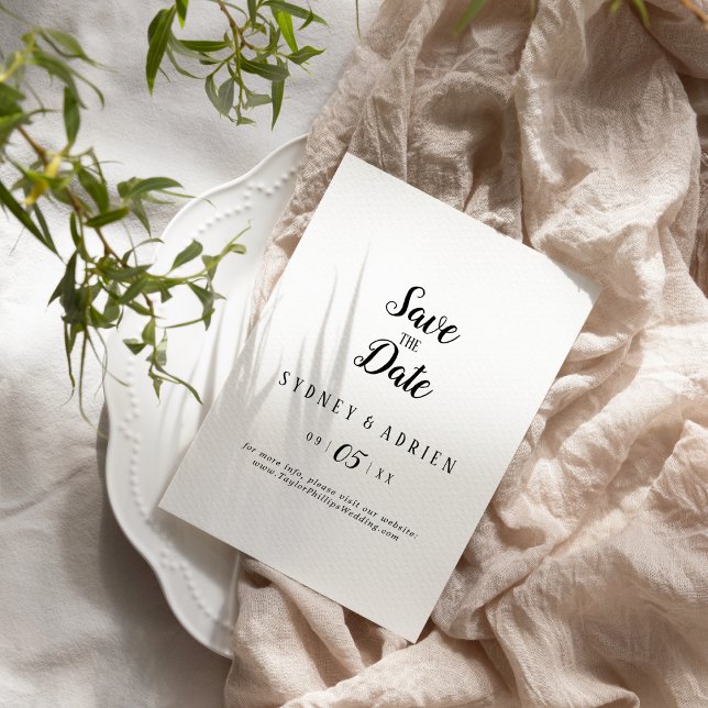 Einfache Minimalistische Hochzeit speichern Sie da Save The Date (Von Creator hochgeladen)