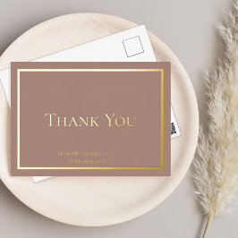 Einfache Minimalistische Hochzeit Vielen Dank Folie Einladungspostkarte