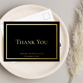Einfache Minimalistische Hochzeit Vielen Dank Folie Einladungspostkarte