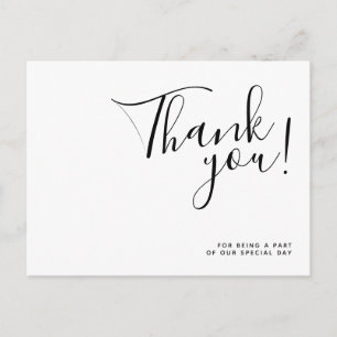 Einfache Minimalistische Hochzeit Vielen Dank Post Postkarte