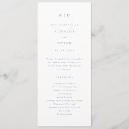 Einfache Minimalistische Hochzeit von Dusty Blue Programm