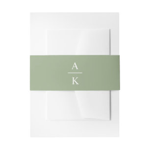 Einfache Minimalistische Hochzeitmonogramm Einladungsbanderole