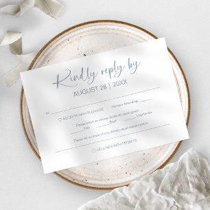 Einfache minimalistische Hochzeits-RSVP-Karten Einladung