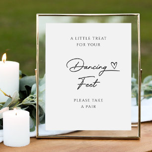Einfache Minimalistische Hochzeitsnacht Sockelschild
