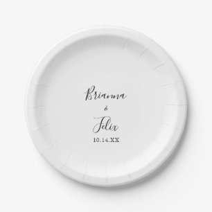 Einfache Minimalistische Hochzeitstorte Pappteller