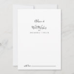 Einfache Minimalistische Hochzeitswünsche Hinweiskarte<br><div class="desc">Diese einfache minimalistische Hochzeitsgutkarte ist perfekt für eine moderne Hochzeit. Das einfache und elegante Design zeichnet sich durch klassische und extravagante Schriftzeichen in Schwarz und Weiß aus. Diese Karten sind ideal für Hochzeiten, Brautparty, Babydusche, Graduiertenfest u.v.m. Personalisieren Sie die Karten mit den Namen der Braut und Bräutigam, den Eltern, die...</div>