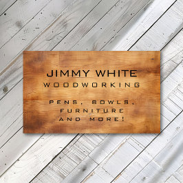 Einfache Minimalistische Holzbearbeitung Visitenkarte