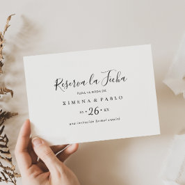 Einfache Minimalistische, horizontale Reserva la F Save The Date