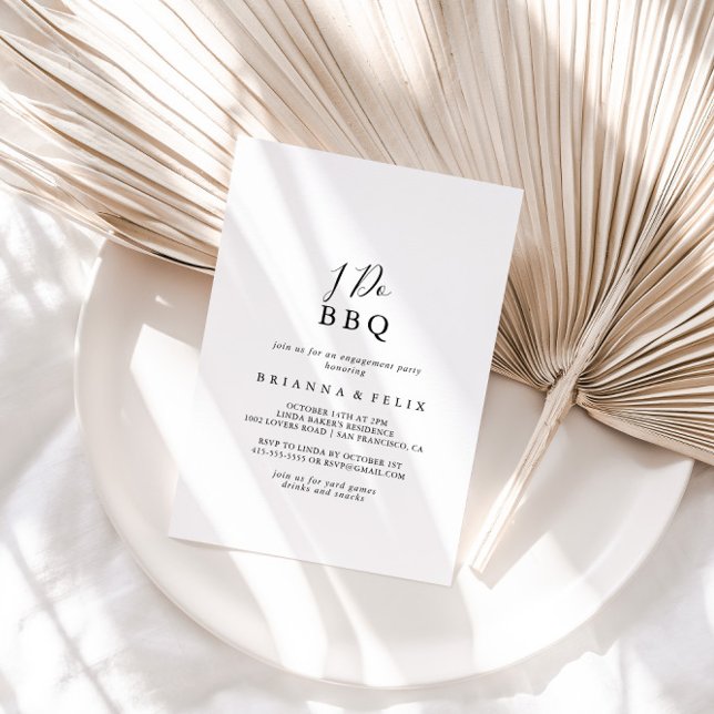Einfache Minimalistische ich GRILLEN Engagement Pa Einladung (Von Creator hochgeladen)