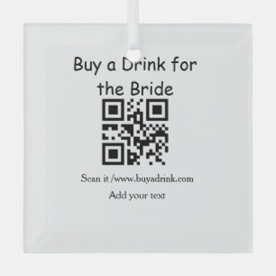 Einfache minimalistische Junggesellinnenabschied B Ornament Aus Glas