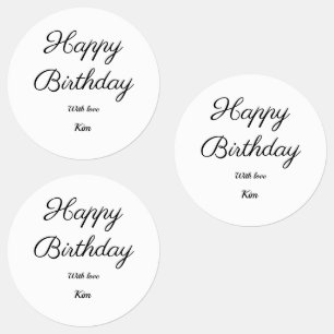 einfache minimalistische Kalligrafie herzlichen Gl Etiketten