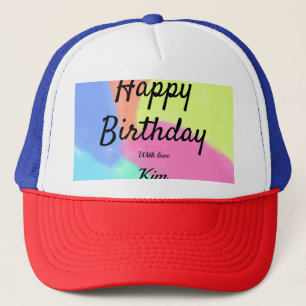 einfache minimalistische Kalligrafie herzlichen Gl Truckerkappe