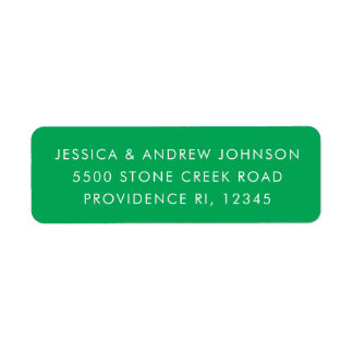 Einfache Minimalistische Kelly Green Rücksendeadre