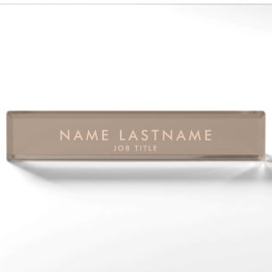 Einfache Minimalistische Klassik Moderner Personal Namensplakette