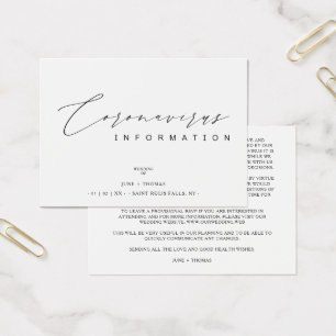 Einfache Minimalistische Koronavirus-Informationen