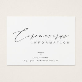 Einfache Minimalistische Koronavirus-Informationen