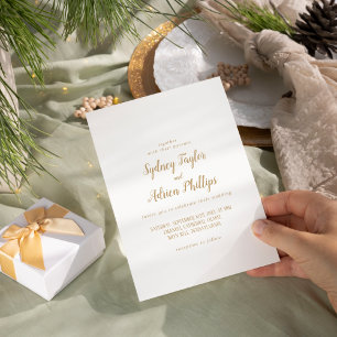 Einfache Minimalistische Lässige Hochzeitseinladun Einladung