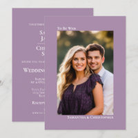 Einfache Minimalistische Lavendel-Hochzeit des ver