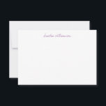 Einfache Minimalistische Lila handgeschriebene Kal Dankeskarte<br><div class="desc">Einfache Minimalistische Lila Orchid-Handschrift Kalligraphie Dankeschön Karte</div>