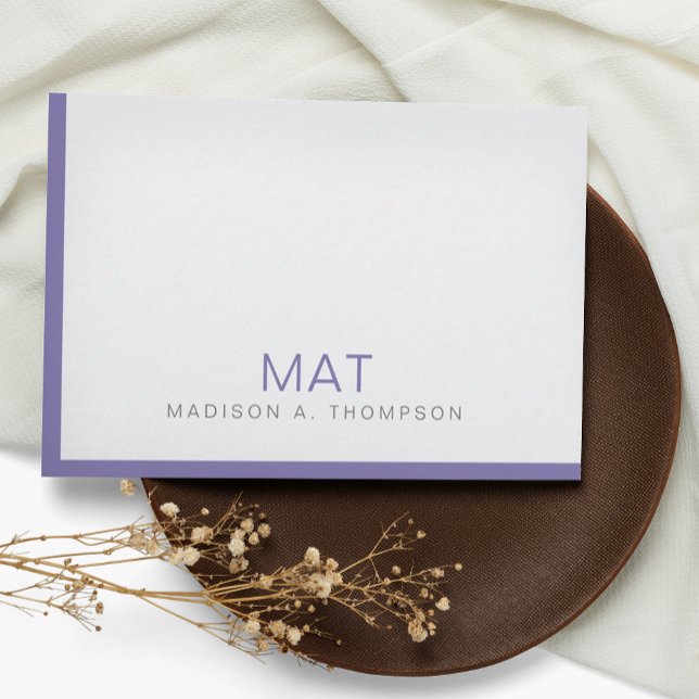 Einfache Minimalistische Lila Lavendel Beruflich Mitteilungskarte (Von Creator hochgeladen)