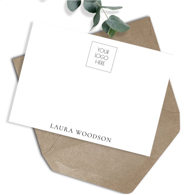 Einfache Minimalistische Logo-Bezeichnung Mitteilungskarte (Von Creator hochgeladen)