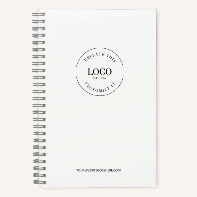 Einfache Minimalistische Logo-Markenzeitschrift Notizbuch (Vorderseite)