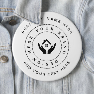 Einfache Minimalistische Logo- und Textwerbung Button
