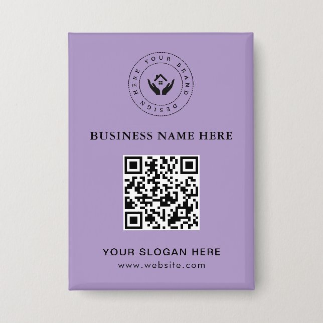 Einfache Minimalistische Logo- und Textwerbung Button (Vorderseite)