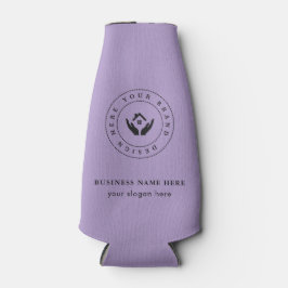 Einfache Minimalistische Logo- und Textwerbung Flaschenkühler