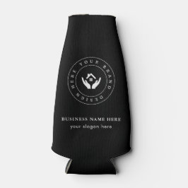 Einfache Minimalistische Logo- und Textwerbung Flaschenkühler