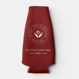 Einfache Minimalistische Logo- und Textwerbung Flaschenkühler