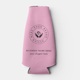 Einfache Minimalistische Logo- und Textwerbung Flaschenkühler