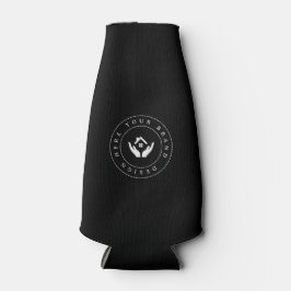 Einfache Minimalistische Logo- und Textwerbung Flaschenkühler