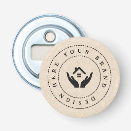 Einfache Minimalistische Logo- und Textwerbung Flaschenöffner